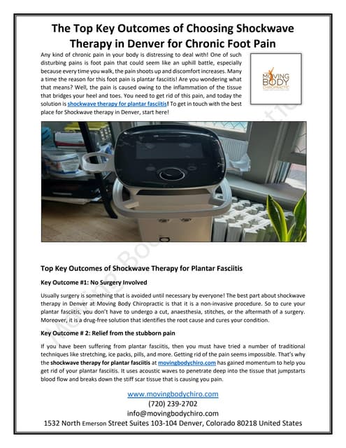The Top Key Outcomes of Choosing Shockwave Therapy in Denver for Chronic Foot Pain.pdf