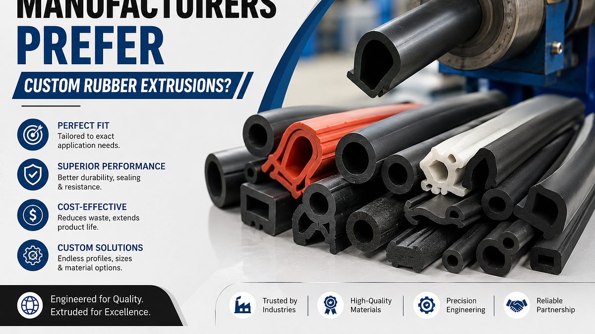 Why Do Manufacturers Prefer Custom Rubber Extrusions?